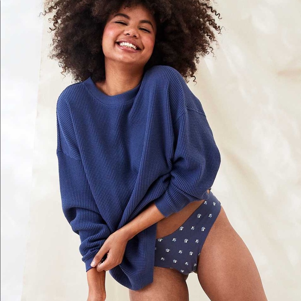 Aerie Oversized Waffle Sweatshirt